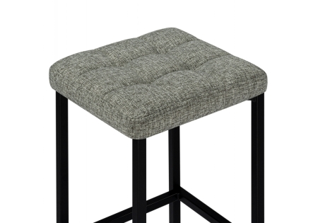 Барный стул Лофт рогожка графит, черный матовый