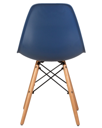 Стул обеденный DSW ножки светлый бук, темно-синий BE-12