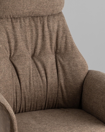 Кресло офисное TopChairs Neoma коричневый экокожа ткань