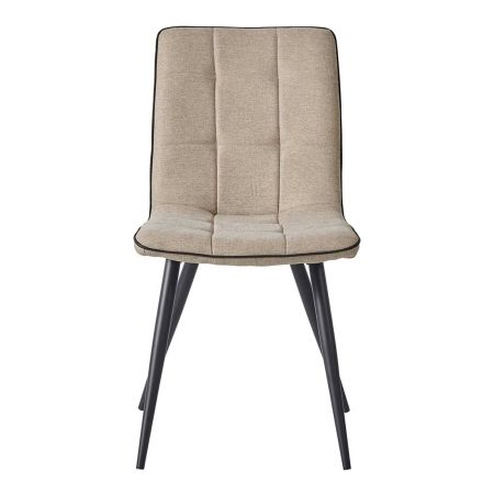 Стул SKY 6800-1 бежевый JJ12-18, черный кант PU, черный металл
