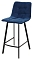 Полубарный стул CHILLI-Q SQUARE синий #29, велюр / черный каркас (H=66cm)