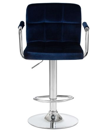 Стул барный KRUGER ARM синий велюр MJ9-117