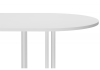 Стол деревянный Хьюго О 200 х 90 белая шагрень пленка, белые ноги