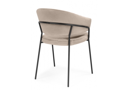 Стул на металлокаркасе Лео светло-коричневый (H-61), черный