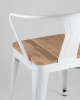 Стул TOLIX ARM WOOD с подлокотниками белый Стул TOLIX ARM WOOD с подлокотниками белый