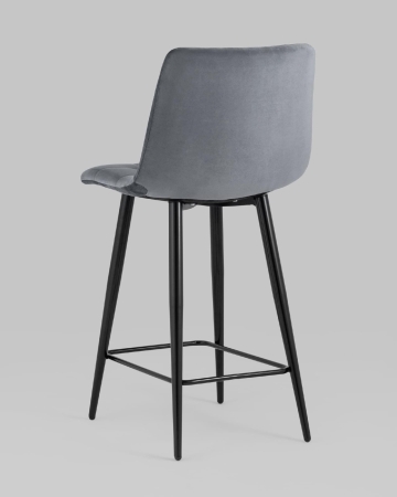 Стул полубарный Джанго велюр темно-серый высота сиденья 60 см