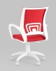 Кресло офисное ST-BASIC-W TopChairs красная ткань крестовина белый пластик