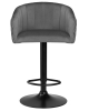 Стул барный DARCY черный, серый велюр 1922-19