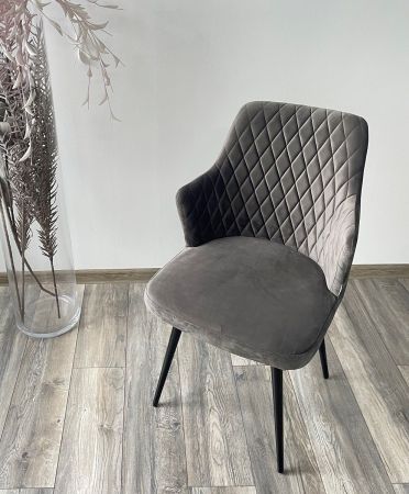 Стул HERMAN 360 градусов, графит #14 велюр, черный каркас Стул HERMAN 360 градусов, графит #14 велюр, черный каркас