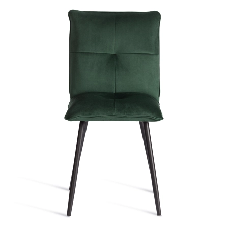 Стул обеденный Sweet зеленый, велюр и металл, мягкое сиденье, без подлокотников