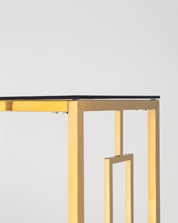 Консоль БРУКЛИН 120*40 золото стекло дым