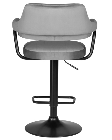 Набор 2 шт Стул барный CHARLY BLACK, серый велюр (MJ9-75)