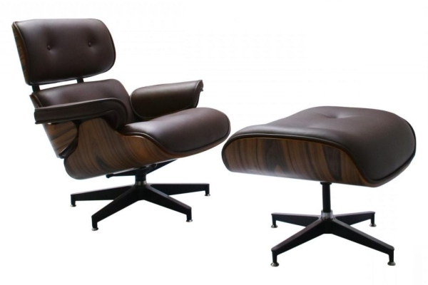 Кресло EAMES LOUNGE CHAIR коньячный и оттоманка EAMES LOUNGE CHAIR коньячный Кресло EAMES LOUNGE CHAIR коньячный и оттоманка EAMES LOUNGE CHAIR коньячный
