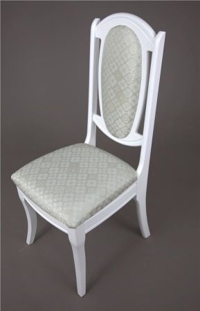 Стул "Королевский" белый, ткань Пассаж