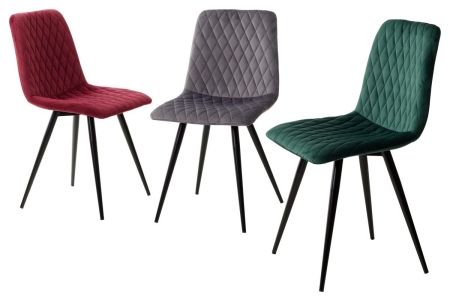 Стул CHILLI-X ВИННЫЙ #16 велюр, черный каркас