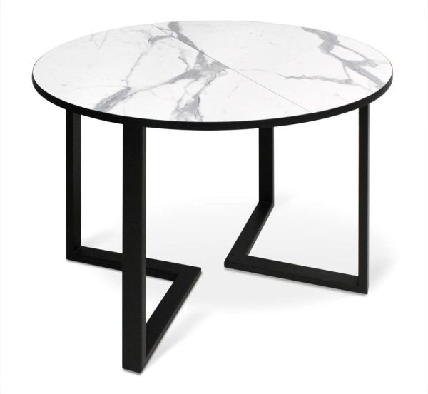 Стол SHT-T41/100-140 статуарио венато, черный