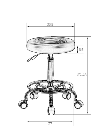 Табурет мастера BILLY черный Табурет мастера BILLY черный