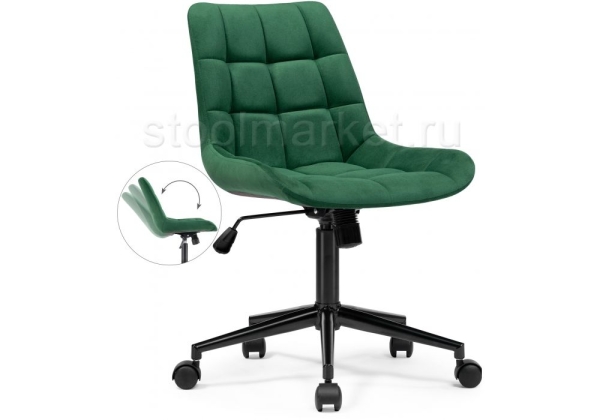 Стул Честер черный, зеленый