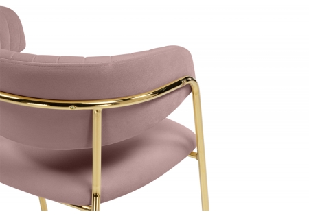 Стул на металлокаркасе Kamelia светло-фиолетовый, золотой