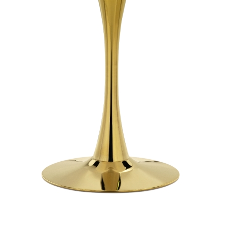 Керамический стол Тулип 90х73 белый мрамор, золото