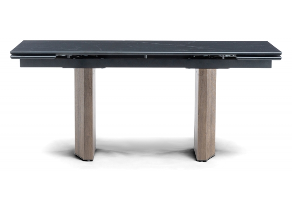 Керамический стол Монерон 180(240)x90 черный кварц, орех кантри