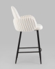 Стул полубарный Wave Stripes букле белый