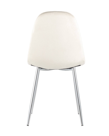 Стул Валенсия велюр кремовый хромированные ножки Стул Валенсия велюр кремовый хромированные ножки