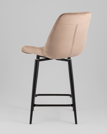 Стул полубарный Флекс с поворотным механизмом велюр капучино