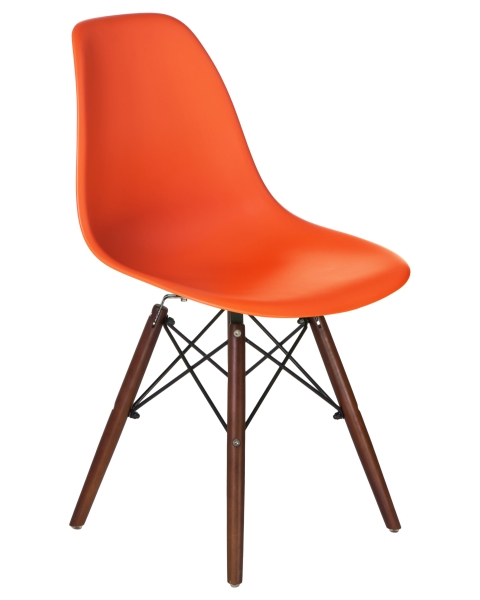 Стул обеденный LMZL-PP623 ножки темный бук сиденья оранжевый