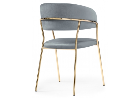 Стул на металлокаркасе Kamelia серый, золотой