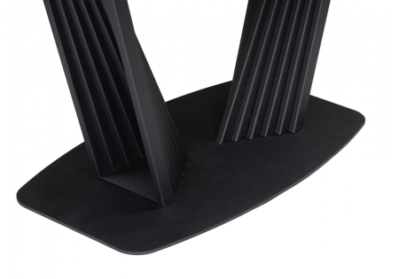 Керамический стол Вейл 140(180)х80 белый мрамор snow white, черный