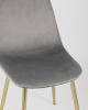 Стул Валенсия велюр серый золотые ножки