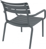 Кресло лаунж пластиковое Siesta Contract Paris Lounge темно-серый