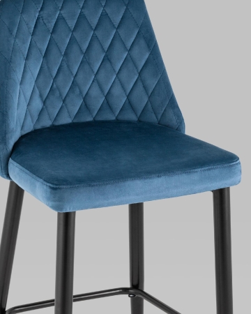 Стул полубарный лофт Альтрон с деревянным сиденьем