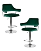 Набор 2 шт Стул барный CHARLY, зеленый велюр (MJ9-88)