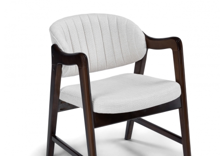 Стул деревянный Никсон ткань мешковина 9199-2, орех