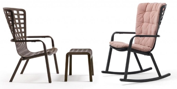 Лаунж-кресло пластиковое Folio коричневое