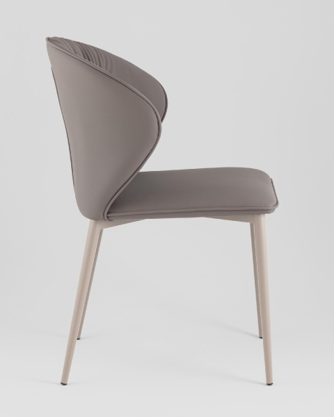 Стул обеденный Deia серая экокожа серые ножки