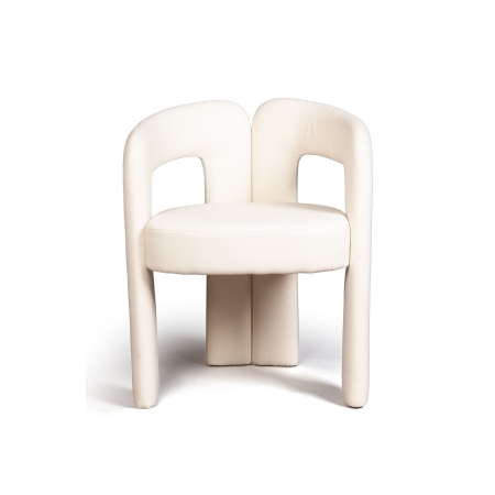 Полукресло Angie, ткань, велюр молочный