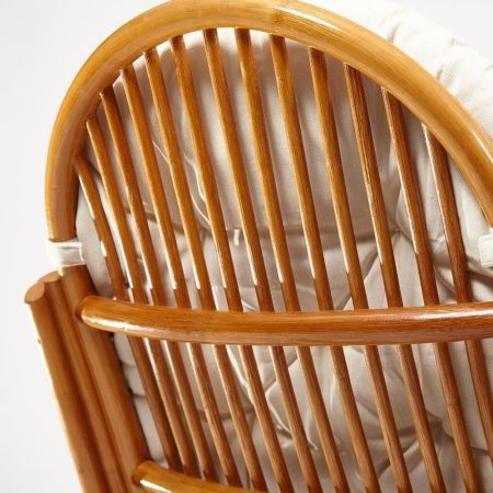 Кресло-качалка VIENNA (разборная) без подушки, ротанг top quality, 58x133x102 см, коньяк