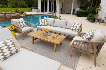 Диван деревянный трехместный Tagliamento Ravona KD бежевый