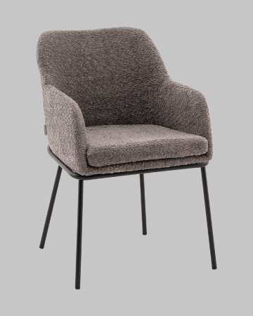 Стул с подлокотниками Кози new ткань букле темно-серый