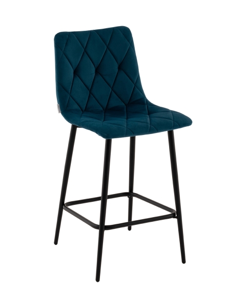 Стул полубарный Одди Diamond велюр синий Стул полубарный Одди Diamond велюр синий