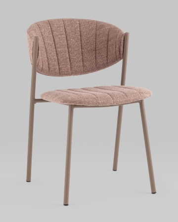 Стул Харпер ткань рогожка капучино каркас бежево-серый матовый