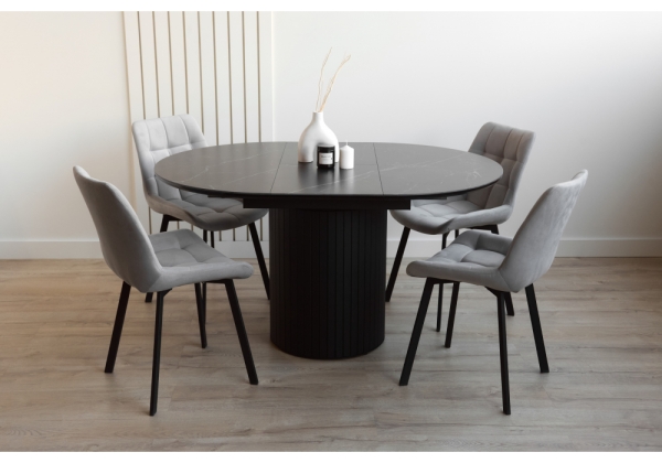 Керамический стол Лорен 100(140) shakespeare black, черный