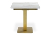 Стеклянный стол Бугун белый, золото