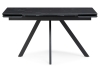 Керамический стол Вилли 140(200)х80х75 черный мрамор, черный