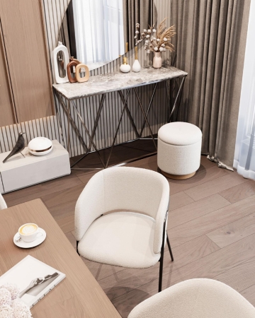 Пуф с ящиком Холли S тедди белый