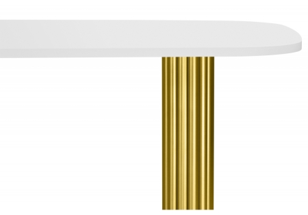 Стол деревянный Бавария B 160 х 90 белая пленка шагрень, золото