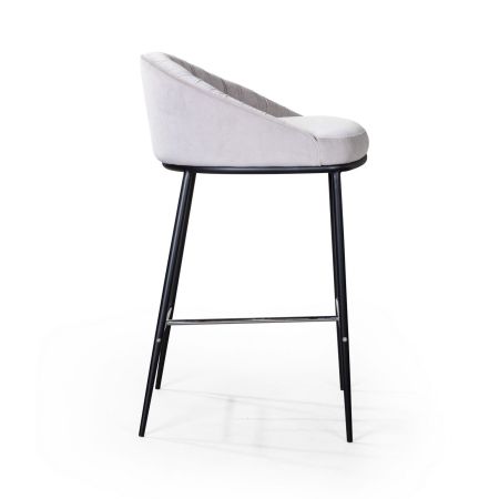 Полубарный стул Barkley микровелюр серый